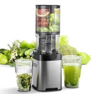 Masticating Juicer, 126mm Feed Chute for Whole Fruits, Non-Clogging Slow Cold Press Juicer with Triple Strainers, Oversized Spiral Auger with 60 RPM - 1 of 4
