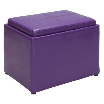 Accent Storage Ottoman Purple - Breighton Home