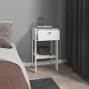 Sapphtopaz Modern Nightstand with Drawer & Bottom Open Shelf Save-Space Side Table with 4 Sturdy Legs Simple Night Stand for Bedroom,Living Room - 2 of 4