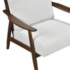Upholstery Solid Rubberwood Modern Accent Chair with Foam Padding, Reversible Back and Attached Cushions - 4 of 4