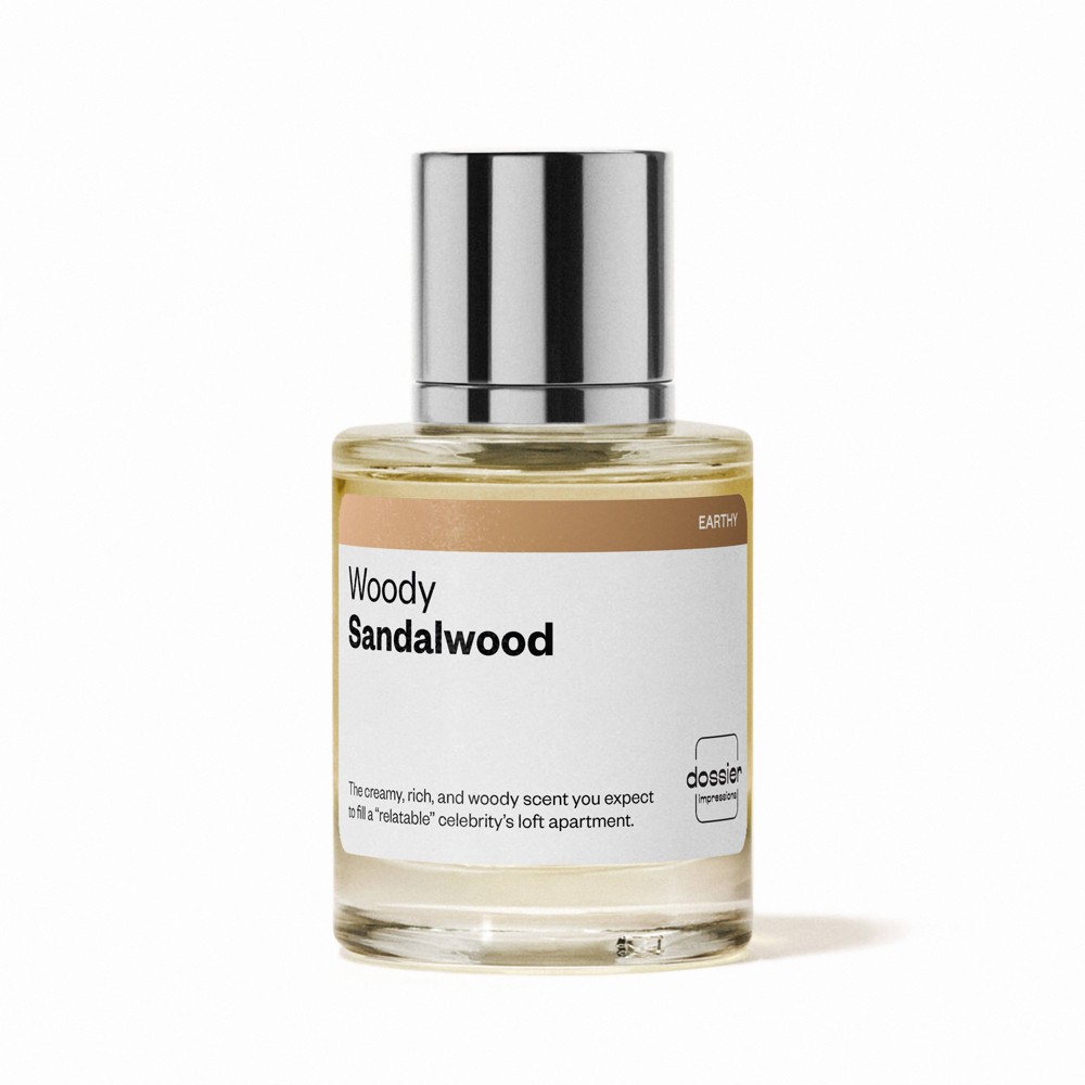 Dossier Body Perfume - Woody Sandalwood - 50ml: Paraben-Free, Phthalate-Free, Vegan, Spray Format