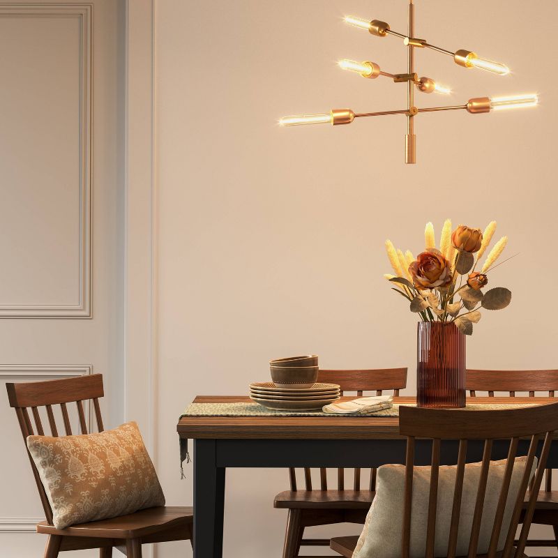 3-Arm Chandelier Brass (Includes Vintage Light Bulbs) - Threshold&#8482;, 3 of 9