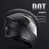 VEVOR Motorcycle Helmet, 22.4-22.8 in,Unmasked, Smart Street ABS & High Density Helmet with Bluetooth Slot & Interchangeable Lens, Black - 4 of 4
