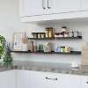 Attop 5 Set Floating Wall Mounted Shelves, Modern Picture Ledge Shelf with Lip for Storage, Nursery, Bedroom, Living Room, Bathroom - Black - 3 of 4