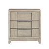 Light Gray Finish 3-Drawers Nightstand with Charging Port Modern Style Bedroom Furniture 1pc Bedside Table - 2 of 4