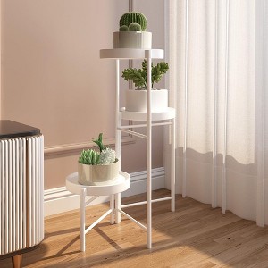 Indoor Metal Tiered Plant Stands, Folding Flower Display Holders Rack Shelf for Corner, Porch, Garden, Balcony, Living Room - 1 of 4