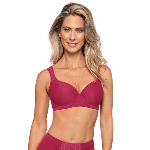 Leonisa Underwire Triangle Bra with High Coverage Cups - Pink 34B
