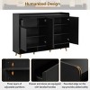 55" Contemporary Shoe Cabinet with Adjustable Shelves & Drawer, Entryway Storage Sideboard for Living Room-3irtyhousy - 3 of 4