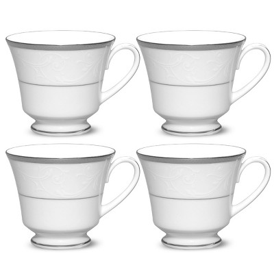 Noritake Regina Platinum Set of 4 Cups
