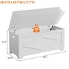 Storage Chest Wooden Toy Storage Bench, Modern Style Lift-Top Toy Chest with Safety Hinge for Entryway Supports 300 Lb - 3 of 4
