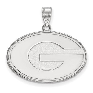Black Bow Jewelry 14k White Gold Georgia Bulldogs NCAA Large Pendant - 1 of 3