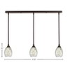 Toltec Lighting Any 3 - Light Chandelier in  Dark Granite with 5" Natural Fusion Shade - 2 of 2