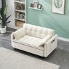 CAVINAS Futon Sofa Couch Pullout Bed, 3 in 1 Convertible Sleeper Sofa Bed, Loveseat Sofa,  Couches for Living Room with Backrest, Toss Pillow, Pocket - 3 of 4