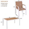 FURNIinspire Dining Sets, Farmhouse Dining Table Set with Upholstered Chairs, Rectangle Table Set for Dining Room, Kitchen, Brown, 37.75"*32"*12.5" - 4 of 4