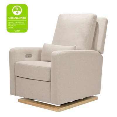 Sigi Sustainable Beach Wood Recliner with USB and Glide Feature