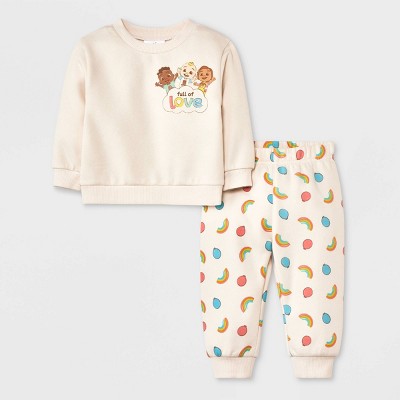 Image of Baby Cocomelon Top and Bottom Set - Cream 6-9M