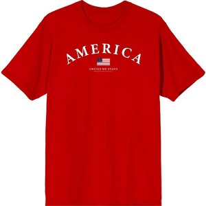 Americana America Flag Men's Short Sleeve Tee - 1 of 2