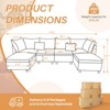 MyDepot Sectional Sofa 4 Seater U Shape Sofa with 2 Removable Mobile Armrest Bags - 2 of 4