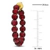 EVERLY JEWELRY | Yellow Plated Sterling Silver 3.8 CT TGW Garnet Hoop Earrings - 2 of 4
