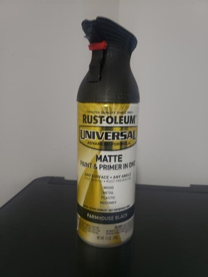 Rust-Oleum Universal Gloss Black Metallic Spray Paint and Primer In One  (NET WT. 11-oz) in the Spray Paint department at