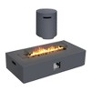 42/56 inch Outdoor Magnesium Oxide Fire Pit Table Propane with Tank Cover and Wind Guard - 2 of 4