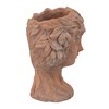 Chery Life Brown Head Bust Planter, Greek Style Cement Head Planter - Indoor Outdoor Home Garden Decor - 3 of 4