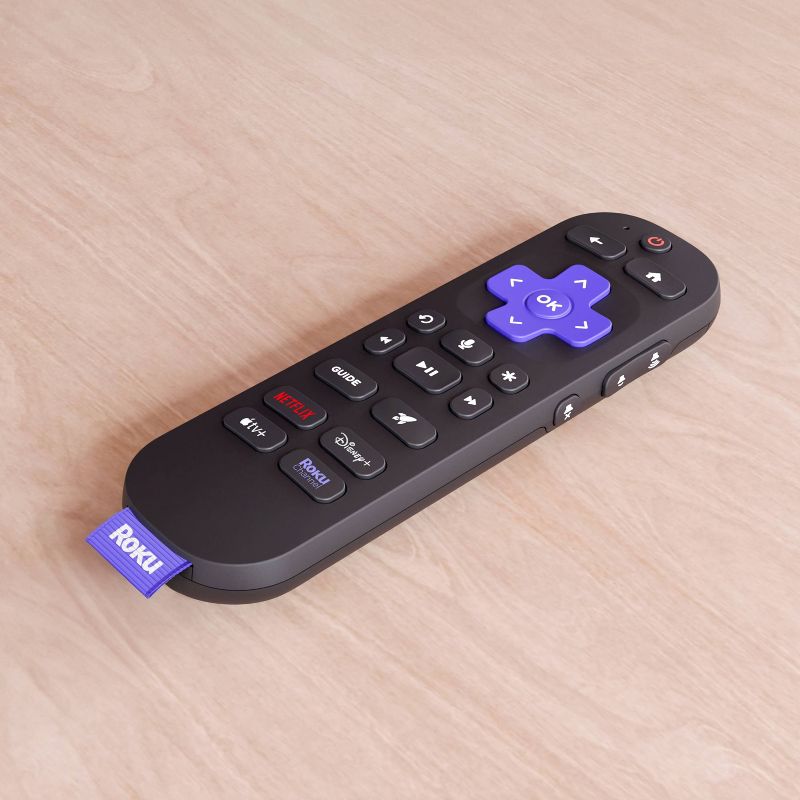 Roku Voice Remote Pro (2nd Edition) Rechargeable replacement voice remote, backlit buttons, and hands-free voice controls, 4 of 8