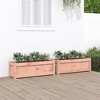 vidaXL Garden Planters - Outdoor Flower Box for Terrace, Patio, Balcony - 2 Pcs - Solid Untreated Douglas Wood - 35.4"x12.2"x12.2" - 2 of 4