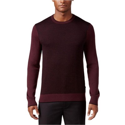 Michael Kors Mens Colorblocked Herringbone Pullover Sweater