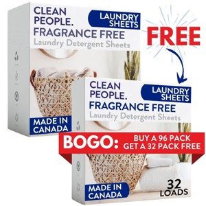 Clean People Laundry Detergent Sheets - Laundry Soap - Ultra Concentrated, Recyclable Packaging, Stain Fighting - 1 of 4