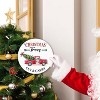 Lomsoe Christmas Tree Wooden Hanging Decor Winter Xmas Truck Snowman Door Sign Wooden Farmhouse Wall Front Door Hanger Christmas Sign - 2 of 4