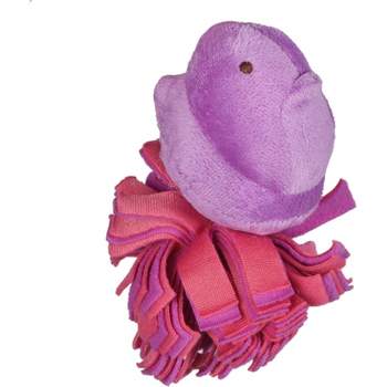 Peeps for Pets Plush Purple and Pink Purple Chick Fleece Bottom Dog Toy