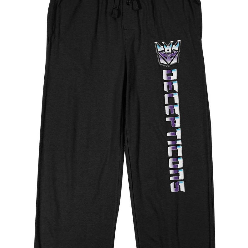 Transformers Decepticons Men's Black Sleep Pajama Pants, 2 of 4