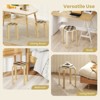 Tangkula Set of 4 18" Stacking Stool Round Dining Chair Backless Wood Home Decor - 3 of 4
