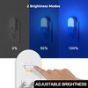 DORESshop 2-Pack 0.6W Plug-in Motion Sensor Night Lights, Half-Glow Horizontal Design, Blue Light, Adjustable 50%-100%, US Plug - 4 of 4