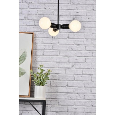 Reyes 3-Light Black Iron Mini Pendant for Indoor/Outdoor