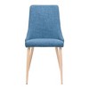 Kumasinova Set of 2 Modern Upholstered Dining Chairs, Curved Back Kitchen Chairs with Walnut Wood Look Tapered Legs, Armless Chair, Dining Room Chair - 3 of 4