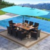 Tangkula 11 PCS Patio Dining Set w/ 15ft Double-Sided Patio Umbrella (Base Included) - 4 of 4