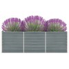 vidaXL Raised Garden Bed Galvanized Steel Outdoor Planter Gray - 2 of 4
