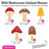 Big Dot of Happiness Wild Mushrooms Garland Banner, Toadstool Decor, Birthday Party Decorations Backdrop, 30 Feet of Cord, 15 Paper Mushroom Shapes - 4 of 4