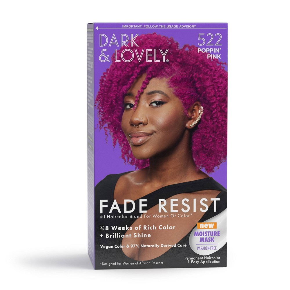 Photos - Hair Dye Dark and Lovely Fade Resist Rich Conditioning Hair Color - 522 Poppin Pink
