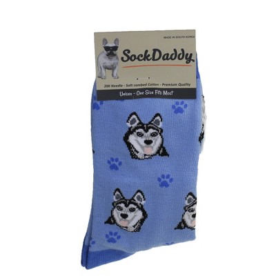 Novelty Socks 15.25" Siberian Husky Socks Premium Quality E & S Pet  -  Socks