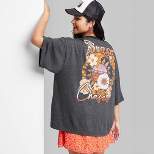 Women's Short Sleeve Oversized Graphic T-Shirt - Wild Fable™