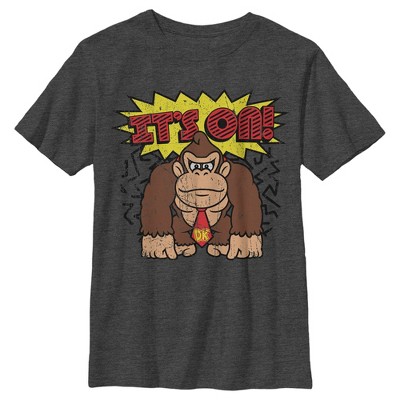 Boy's Nintendo Donkey Kong It's On Distressed T-shirt : Target