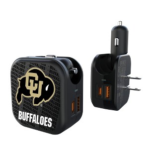 NCAA Big 12 Universities Text Backdrop 18-Watt 2 in 1 USB A/C Charger - 1 of 3