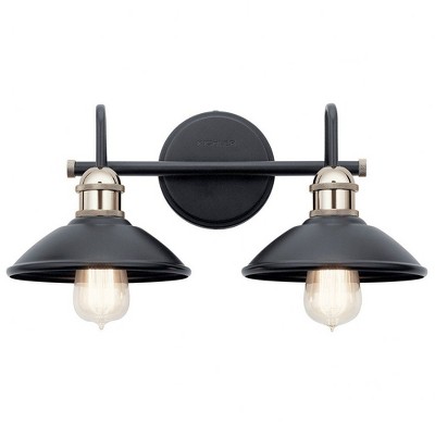 Clyde Black and Bronze 2-Light Wall Sconce