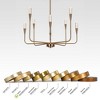 LNC Syringodium 8-Light 27" Candle Modern Large Integrated LED Chandelier, Polished Gold - 2 of 4