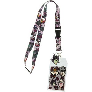 Disney Villains Breakaway Lanyard w/ID Badge Holder and Maleficent Rubber Charm - 1 of 3