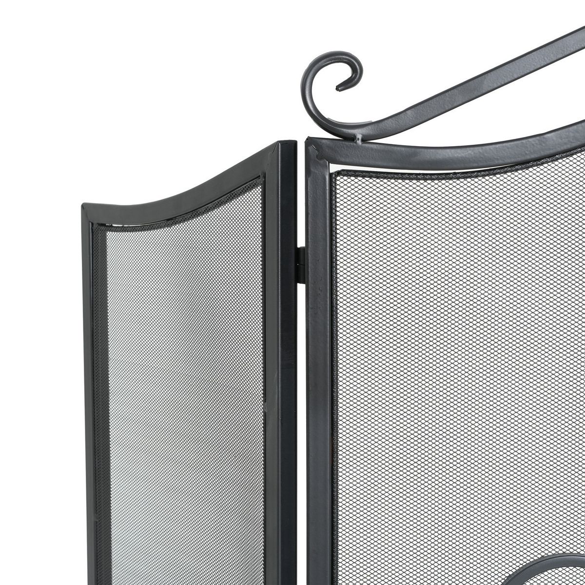Christopher Knight Home Aomi Mid-Century Modern Iron 3-Panel Fireplace Screen - thumbnail 7