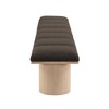 Meridian Furniture,Pavilion Boucle Fabric Bench - 3 of 4